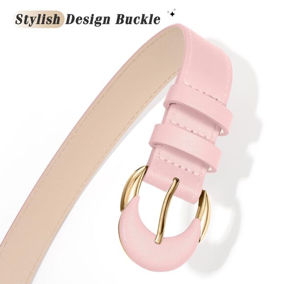 Women's Leather Belts For Jeans Dress Pants Black Brown Belts For Women 7435 - Picture 4 of 6